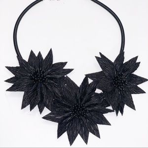 Floral Necklace || Black Floral Statement